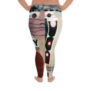 "Why Confess"   All-Over Print Plus Size Leggings