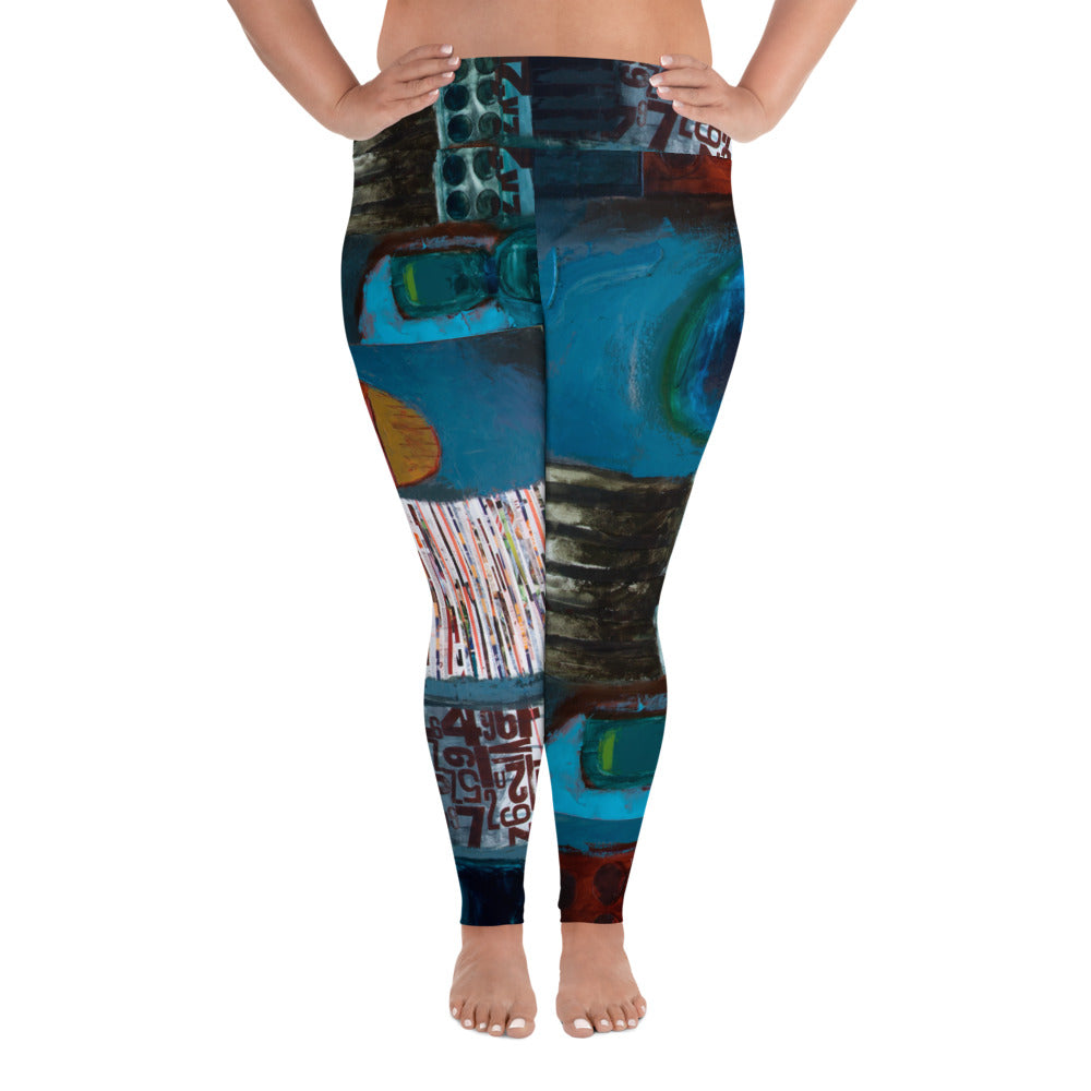 "Soft Cell"   All-Over Print Plus Size Leggings