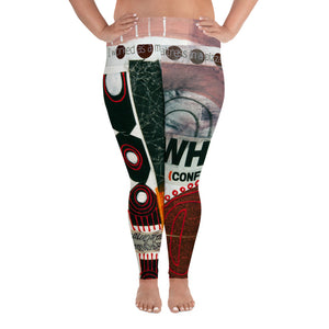 "Why Confess"   All-Over Print Plus Size Leggings