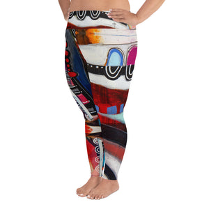 "Foots"   All-Over Print Plus Size Leggings