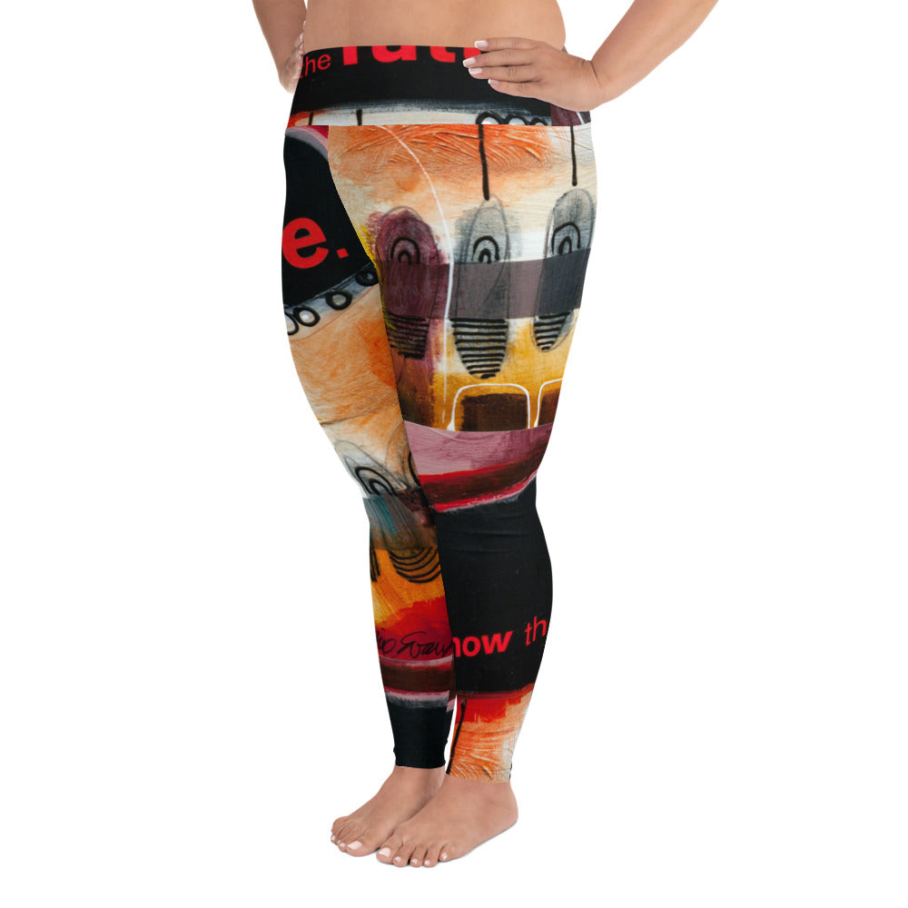 "Know The Future"   All-Over Print Plus Size Leggings