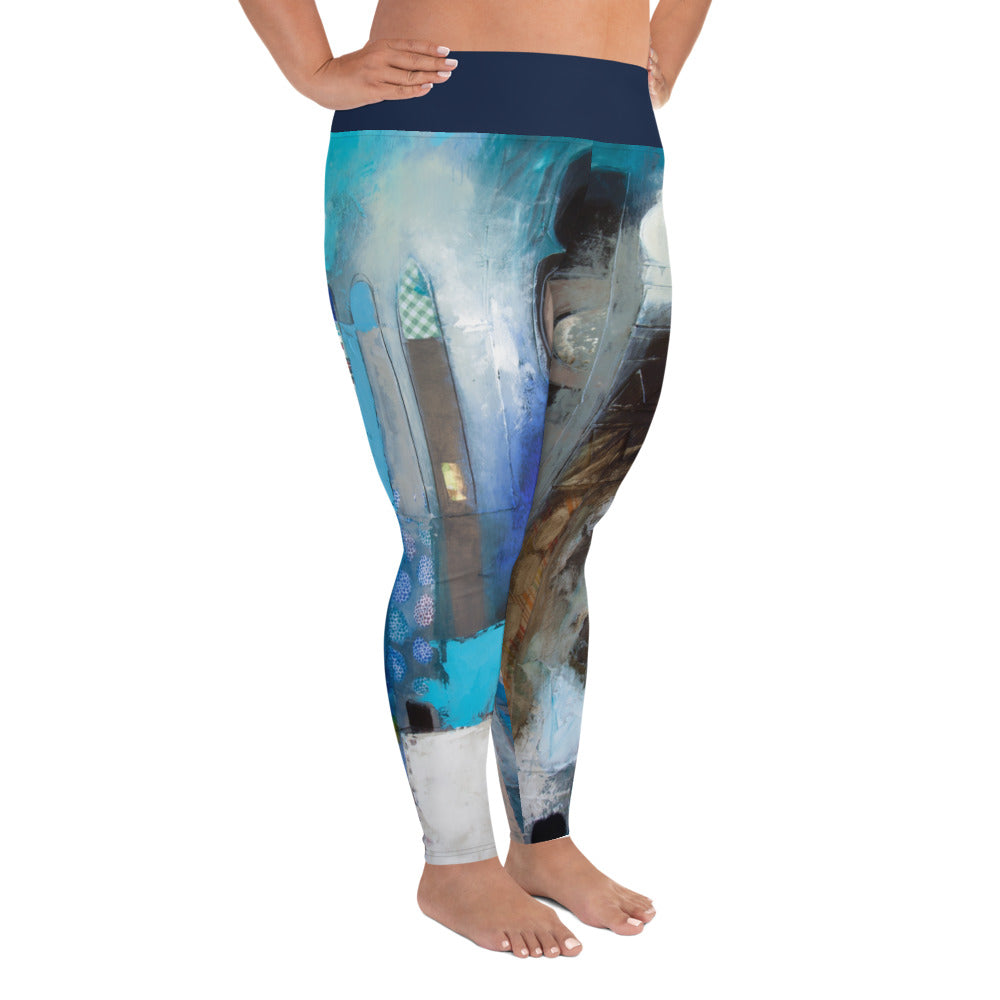 Chain Reaction All-Over Print Plus Size Leggings