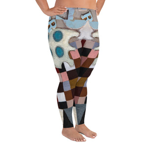 "Alphabet Soup 1"   All-Over Print Plus Size Leggings